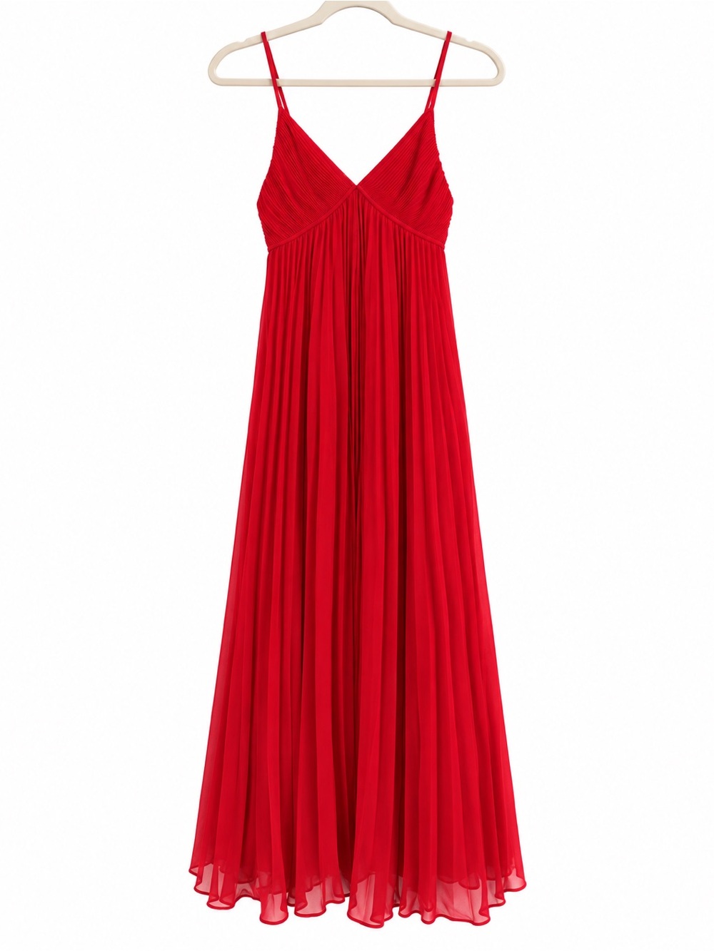NWT Michael Kors Red Pleated Maxi Dress – Size Medium